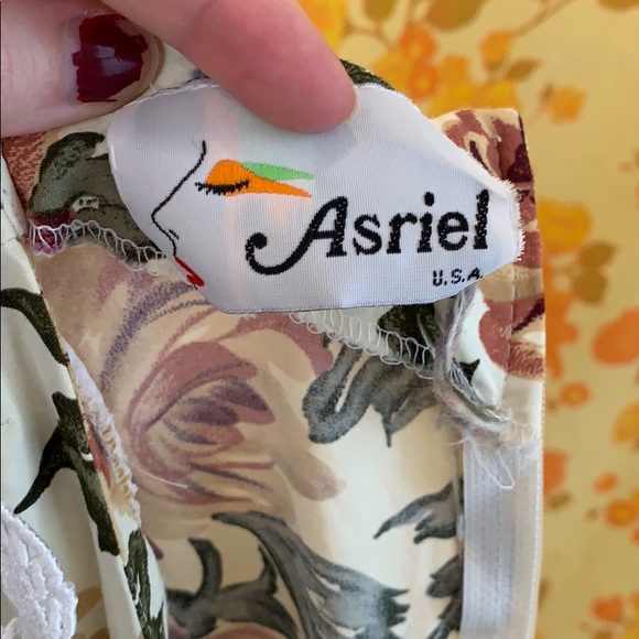 Beautiful Vintage Cream Floral Lace Collar Dress - Picture 7 of 8